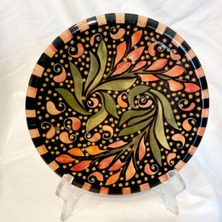 Orange gladiolus plate