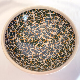 green fish/gold eyes